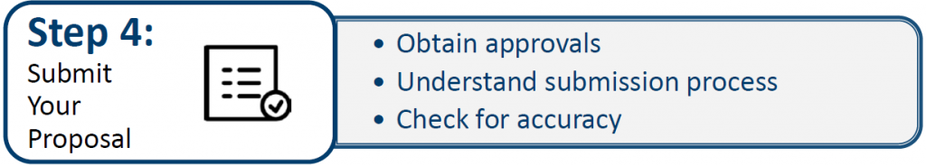 Step 4 to submit a proposal