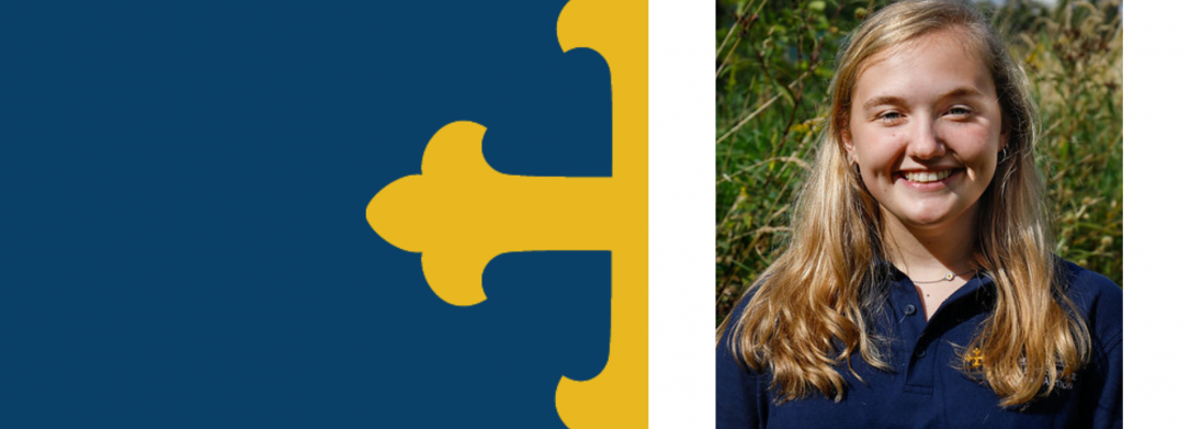 Jordan Spradlin's Headshot on a white background with the yellow JCU botany cross