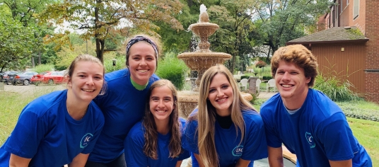 A group of students on a CFC retreat.